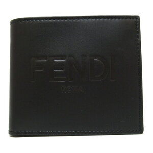 Fendi Bi fold Wallet Leather Black